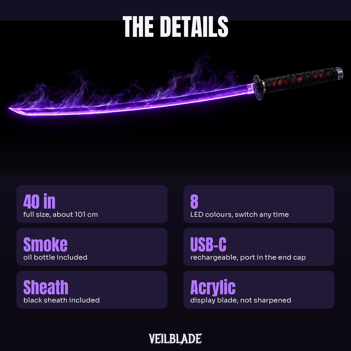 Veilblade LED Smoke Katana